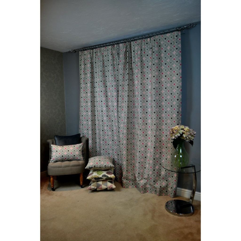 McAlister Textiles Laila Cotton Blush Pink Curtains Tailored Curtains 