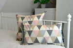 Load image into Gallery viewer, McAlister Textiles Vita Cotton Print Blush Pink Cushion Cushions and Covers 
