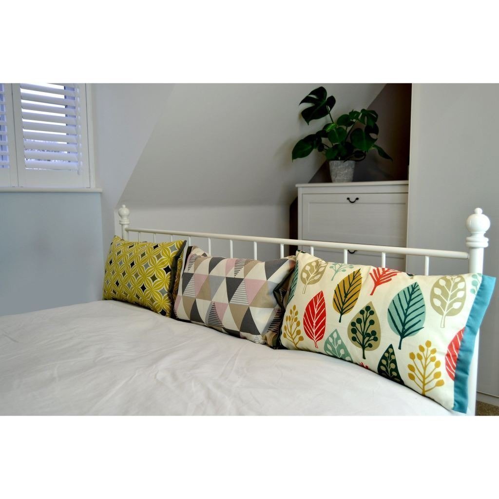McAlister Textiles Magda Cotton Print Ochre Yellow Cushion Cushions and Covers 