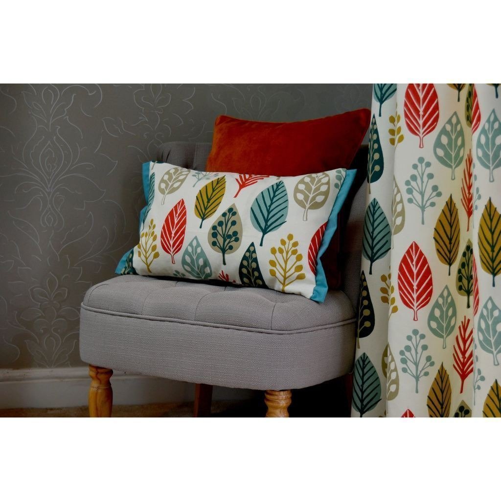 McAlister Textiles Magda Cotton Print Burnt Orange Cushion Cushions and Covers 