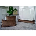 Load image into Gallery viewer, McAlister Textiles Matt Mocha Brown Velvet Cushion Cushions and Covers 
