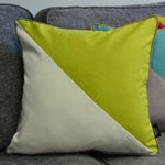 Load image into Gallery viewer, McAlister Textiles Panama Patchwork Lime Green + Cream Cushion Cushions and Covers 
