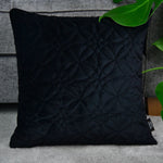 Load image into Gallery viewer, McAlister Textiles Round Quilted Black Velvet Cushion Cushions and Covers 
