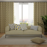 Load image into Gallery viewer, McAlister Textiles Laila Ochre Yellow and Grey FR Curtains Tailored Curtains
