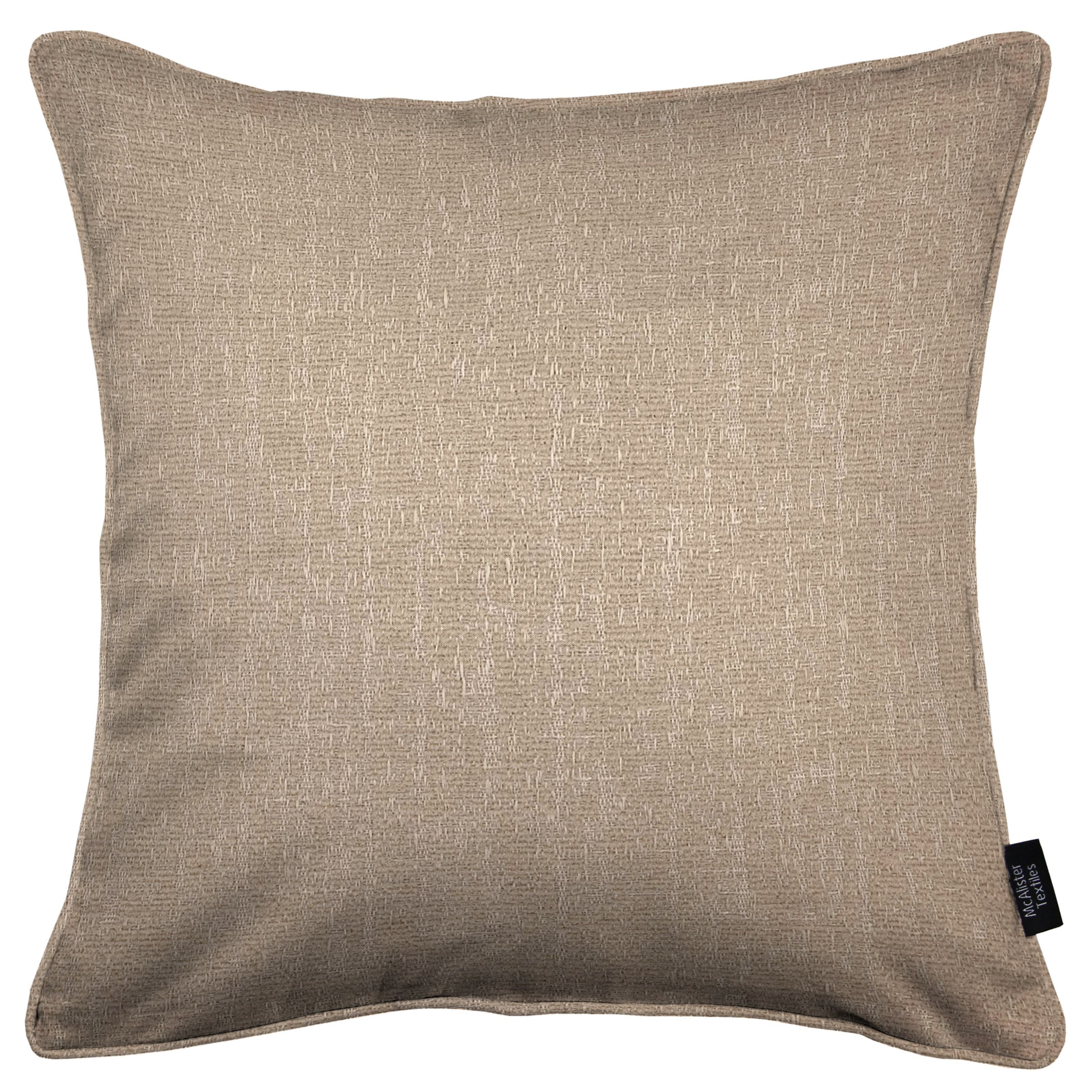 McAlister Textiles Eternity Taupe Chenille Cushions Cushions and Covers Cover Only 43cm x 43cm