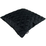 Load image into Gallery viewer, McAlister Textiles Diamond Quilted Black Velvet Cushion Cushions and Covers 
