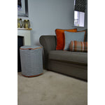 Load image into Gallery viewer, McAlister Textiles Deluxe Herringbone Grey + Orange Box Cushion 43cm x 43cm x 3cm Box Cushions 
