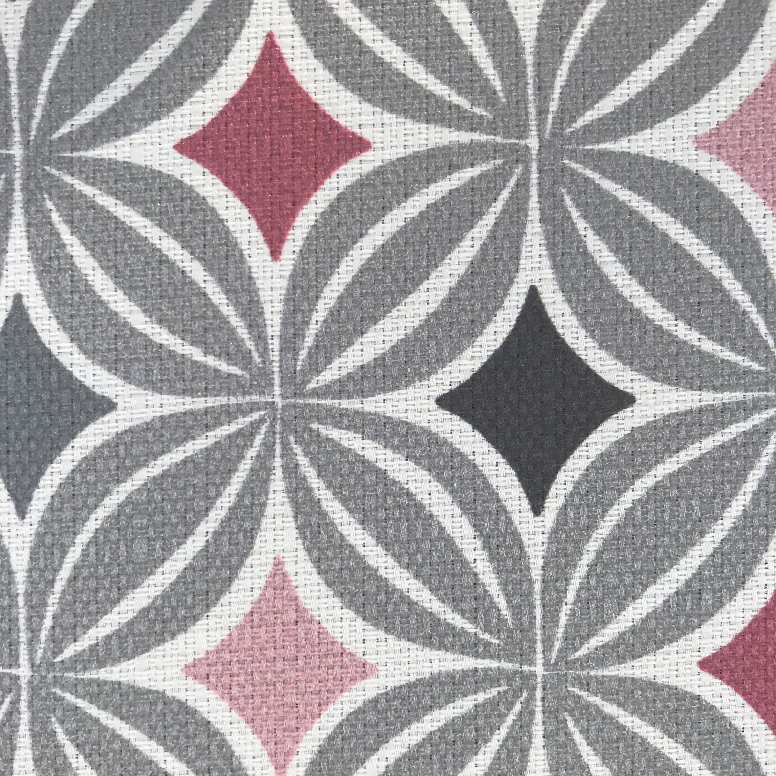 McAlister Textiles Laila Blush Pink and Grey FR Fabric Fabrics