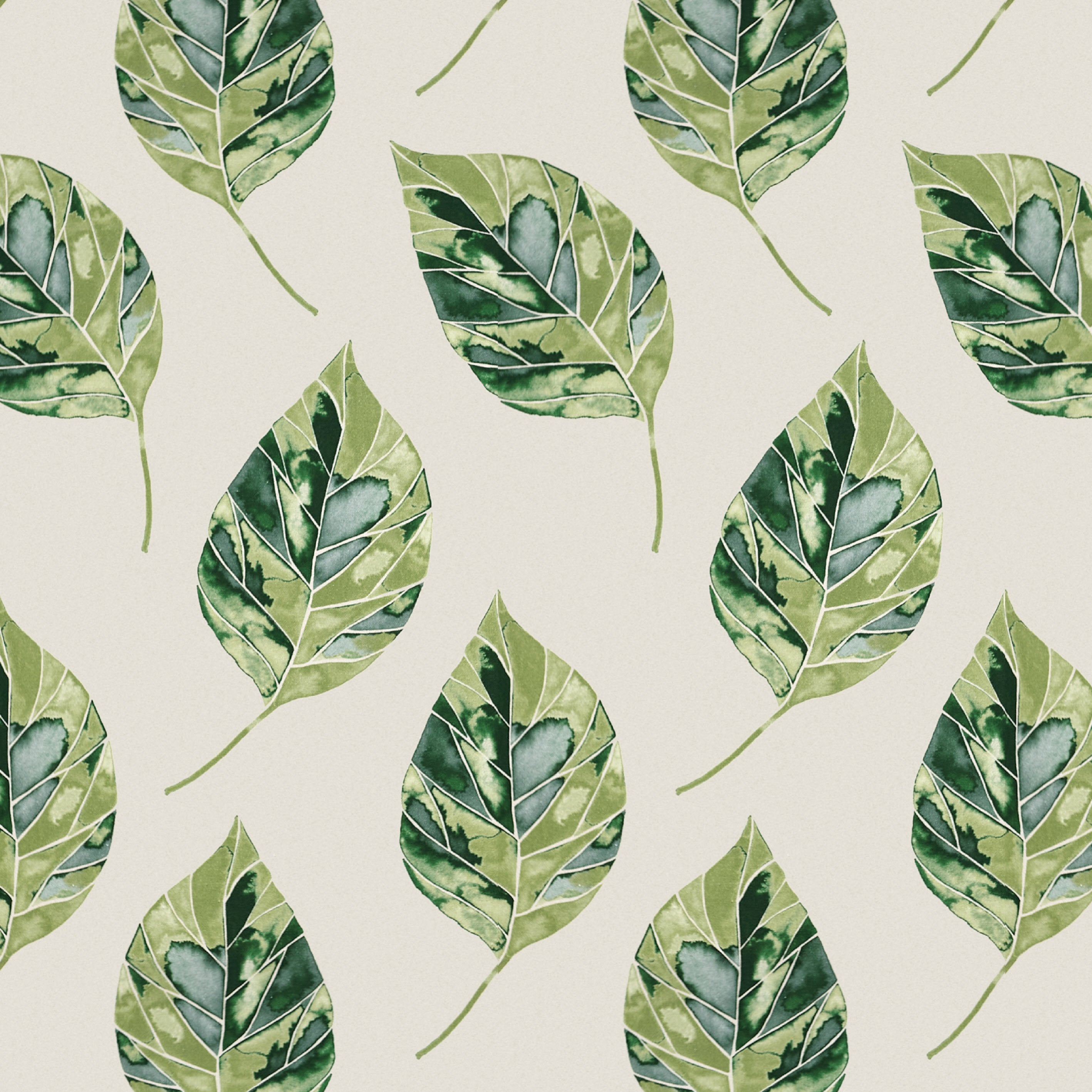 McAlister Textiles Leaf Forest Green FR Fabric Fabrics 1/2 Metre 