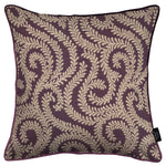Load image into Gallery viewer, McAlister Textiles Little Leaf Aubergine Purple Cushion Cushions and Covers Cover Only 43cm x 43cm 
