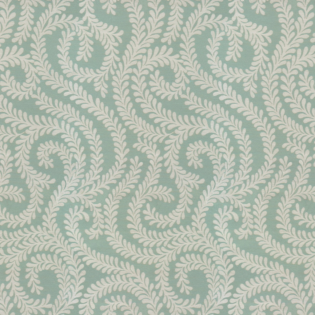 McAlister Textiles Little Leaf Duck Egg Blue Fabric Fabrics 1 Metre 