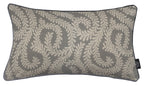 Load image into Gallery viewer, McAlister Textiles Little Leaf Charcoal Grey Cushion Cushions and Covers Cover Only 50cm x 30cm 
