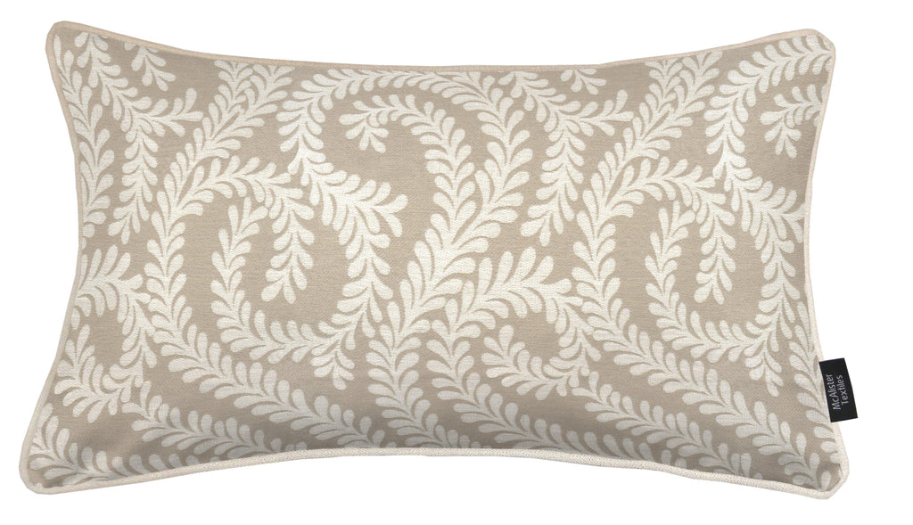 McAlister Textiles Little Leaf Pale Beige Pillow Pillow Cover Only 50cm x 30cm 