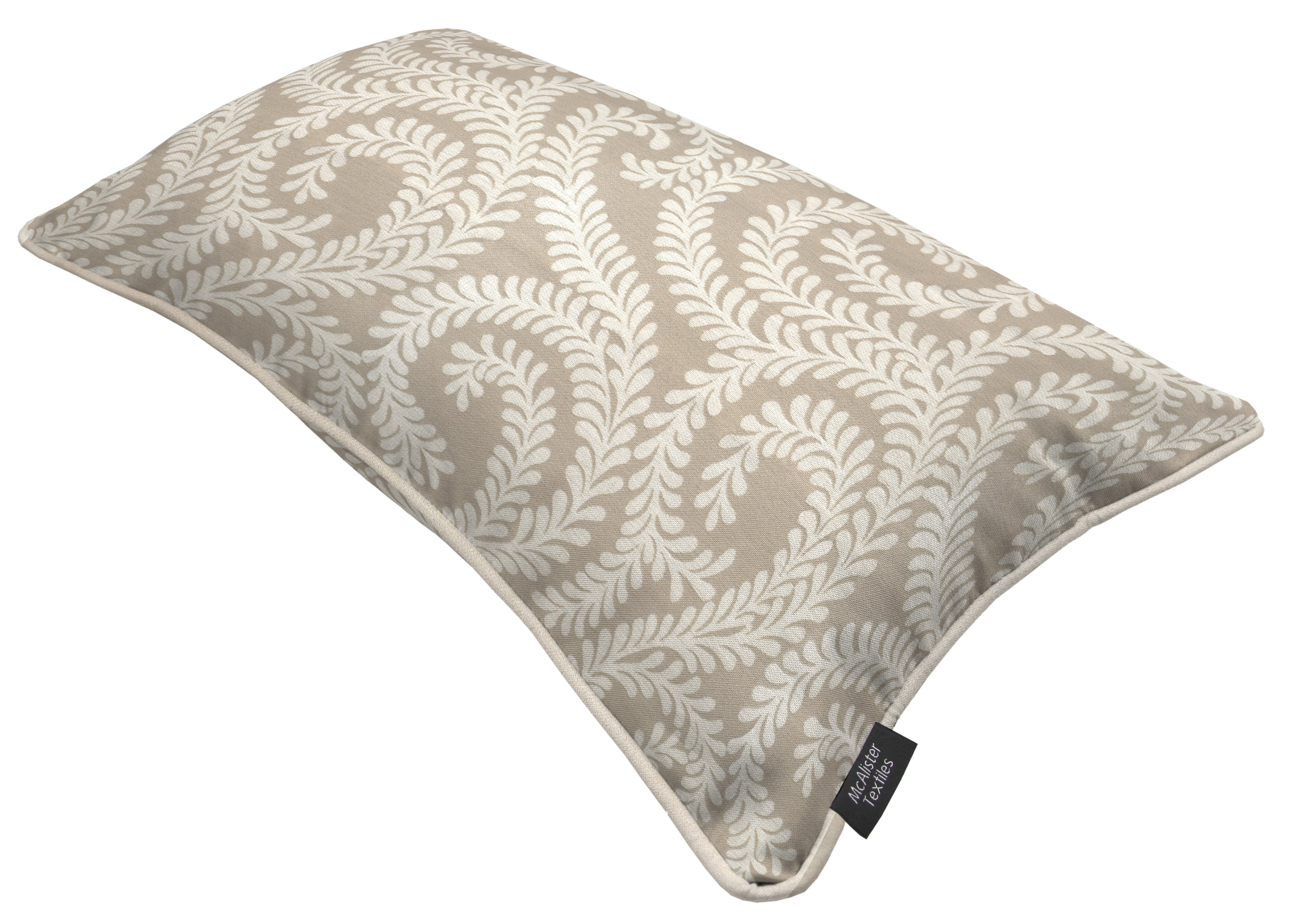 McAlister Textiles Little Leaf Pale Beige Cushion Cushions and Covers 