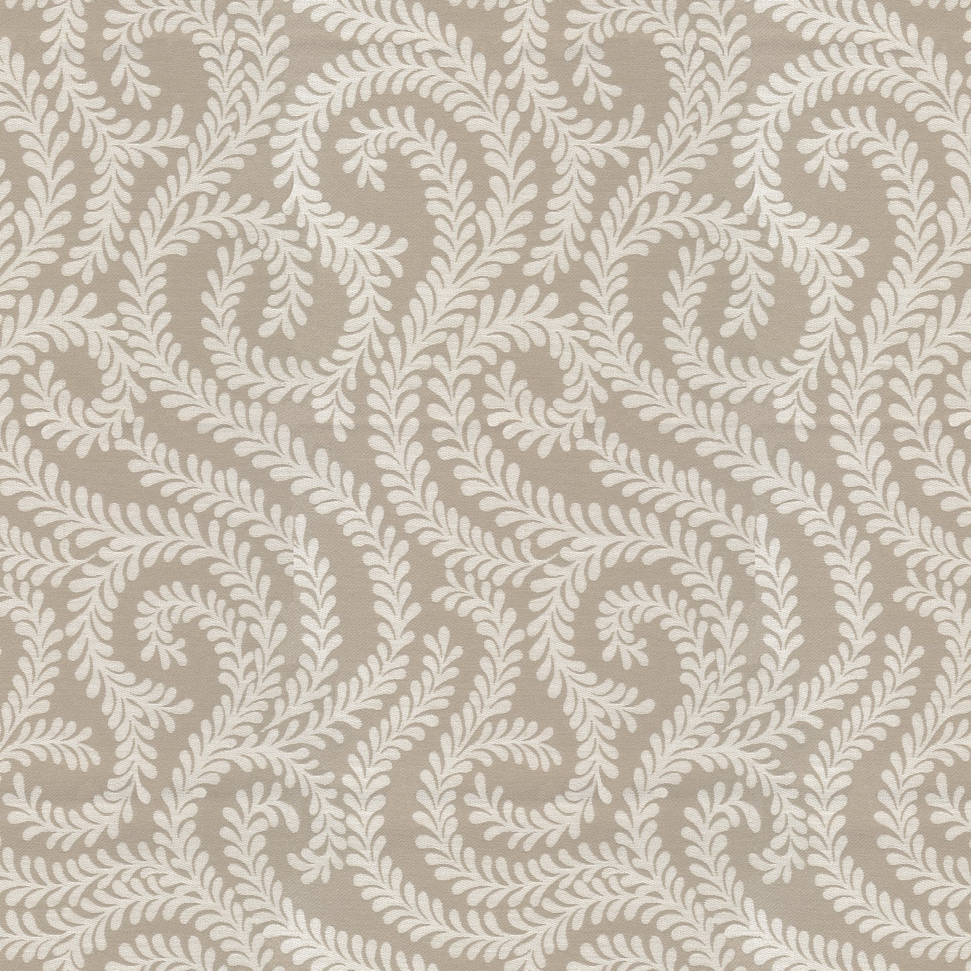McAlister Textiles Little Leaf Pale Beige Fabric Fabrics 1 Metre 