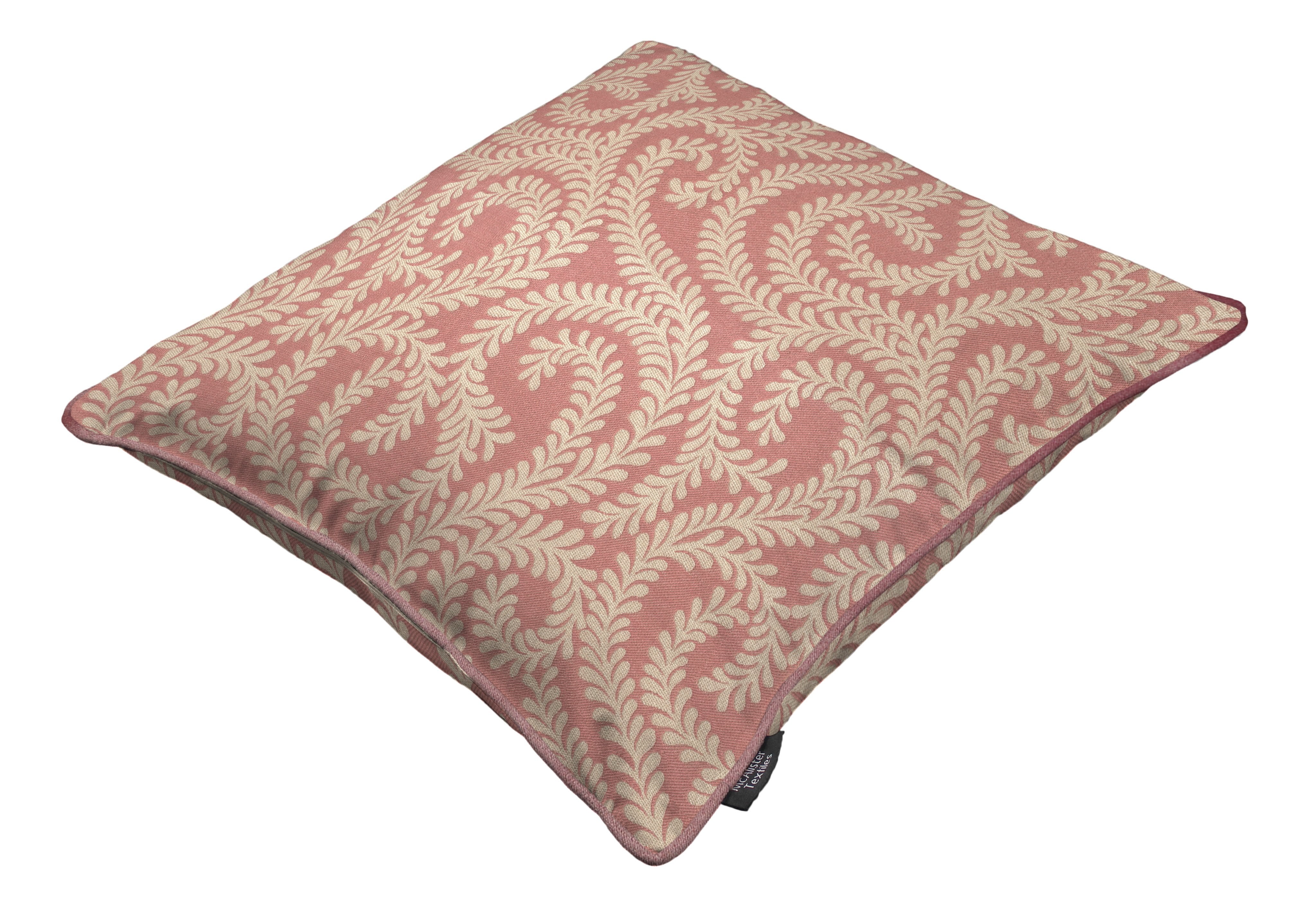McAlister Textiles Little Leaf Blush Pink Cushion Cushions and Covers 