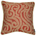 Load image into Gallery viewer, McAlister Textiles Little Leaf Burnt Orange Cushion Cushions and Covers Cover Only 43cm x 43cm 
