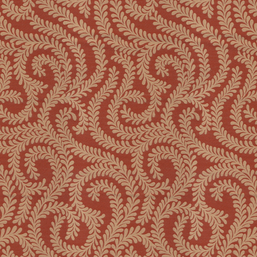 McAlister Textiles Little Leaf Burnt Orange Fabric Fabrics 1 Metre 