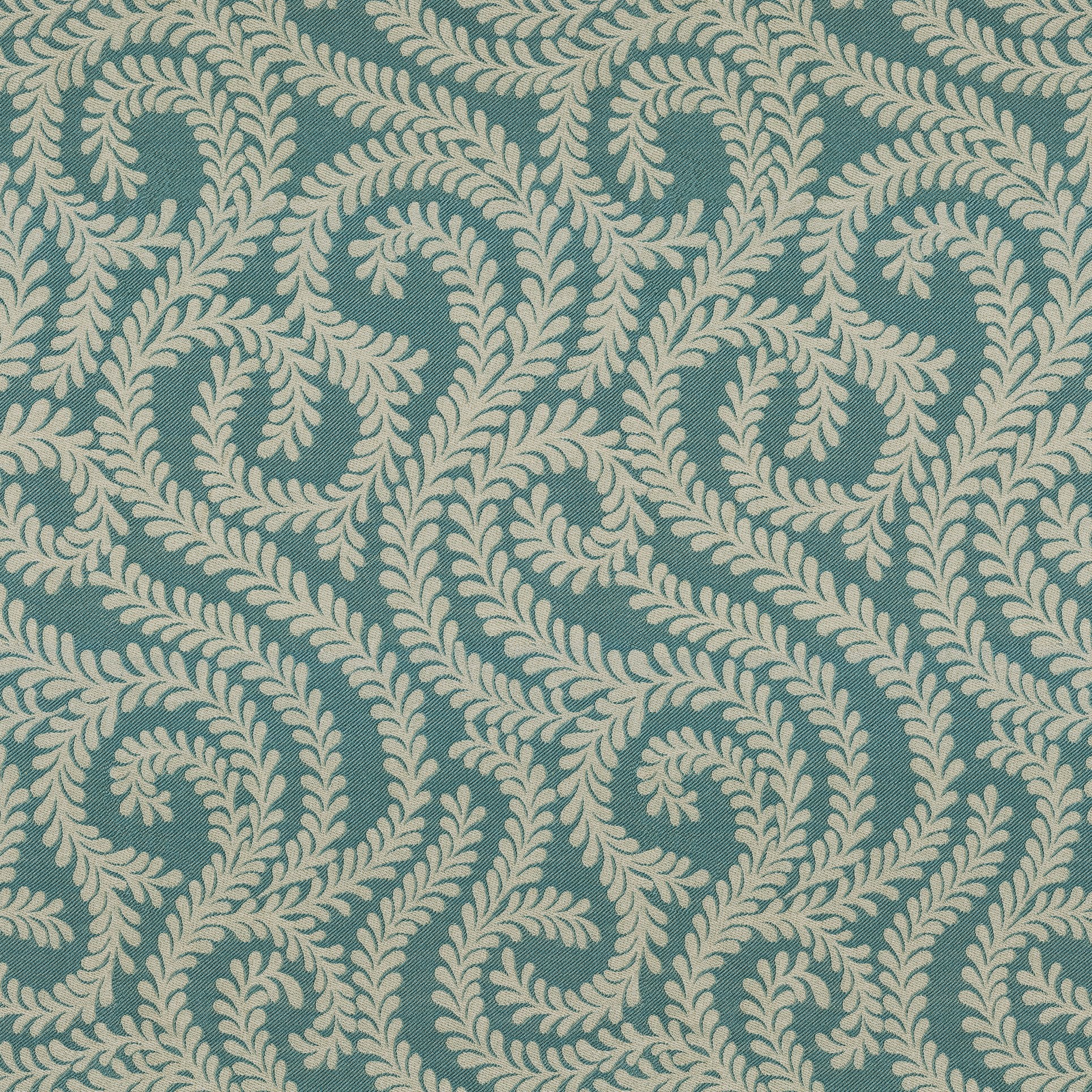 McAlister Textiles Little Leaf Teal Fabric Fabrics 1 Metre 