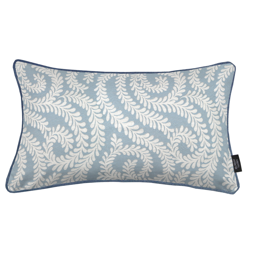 McAlister Textiles Little Leaf Wedgewood Blue Pillow Pillow Cover Only 50cm x 30cm 