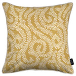 Load image into Gallery viewer, McAlister Textiles Little Leaf Ochre Yellow Cushion Cushions and Covers Cover Only 43cm x 43cm 
