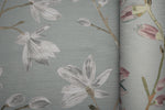 Load image into Gallery viewer, McAlister Textiles Magnolia Rose Pink and Duck Egg Floral FR Curtains Tailored Curtains
