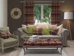 Load image into Gallery viewer, Heritage Purple + Green Tartan Curtains
