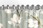 Load image into Gallery viewer, McAlister Textiles Magnolia Duck Egg Floral Cotton Print Curtains Tailored Curtains 
