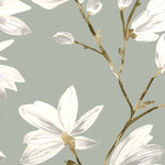 Load image into Gallery viewer, McAlister Textiles Magnolia Duck Egg Floral Cotton Print Roman Blinds Roman Blinds 
