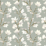 Load image into Gallery viewer, McAlister Textiles Magnolia Duck Egg Floral Cotton Print Fabric Fabrics 
