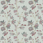 Load image into Gallery viewer, McAlister Textiles Magnolia Rose Pink and Duck Egg Floral FR Fabric Fabrics 
