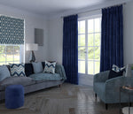 Load image into Gallery viewer, Matt Navy Blue Velvet Curtains
