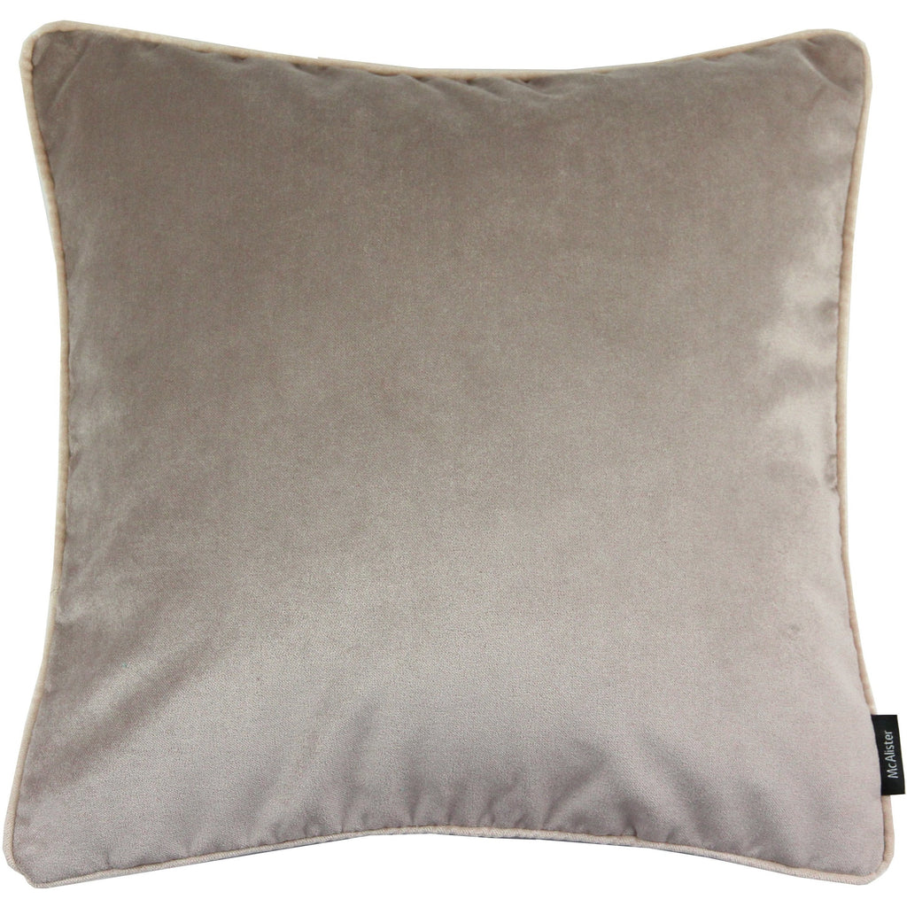 McAlister Textiles Matt Beige Mink Velvet Cushion Cushions and Covers Cover Only 43cm x 43cm