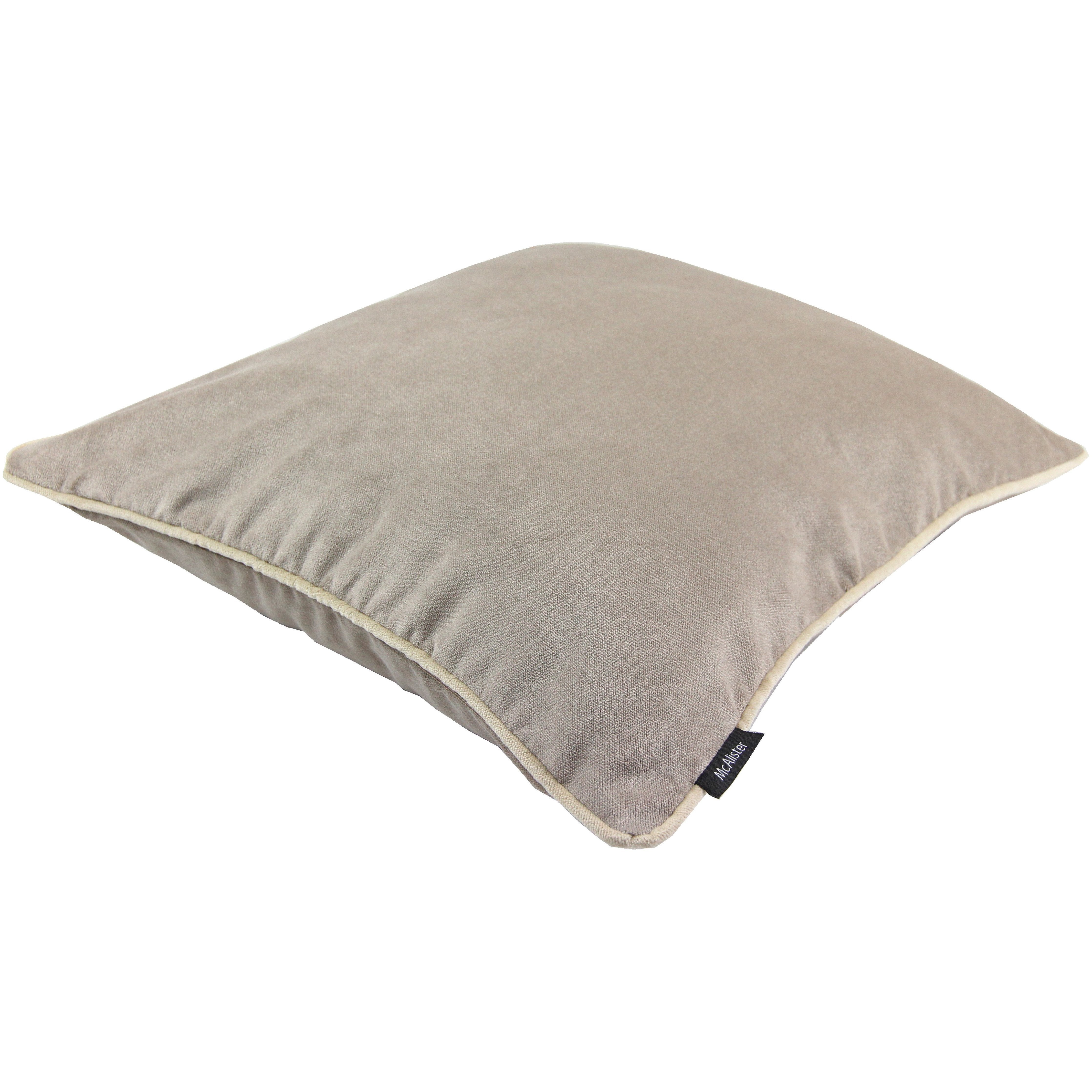 McAlister Textiles Matt Beige Mink Velvet Cushion Cushions and Covers 