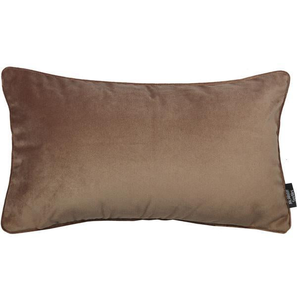 McAlister Textiles Matt Mocha Brown Velvet Cushion Cushions and Covers Cover Only 50cm x 30cm 