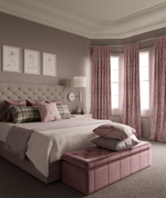Load image into Gallery viewer, McAlister Textiles Meadow Blush Pink Floral Cotton Print Curtains Tailored Curtains 
