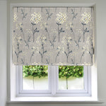 Load image into Gallery viewer, McAlister Textiles Meadow Soft Grey Floral Cotton Print Roman Blinds Roman Blinds Standard Lining 130cm x 200cm 
