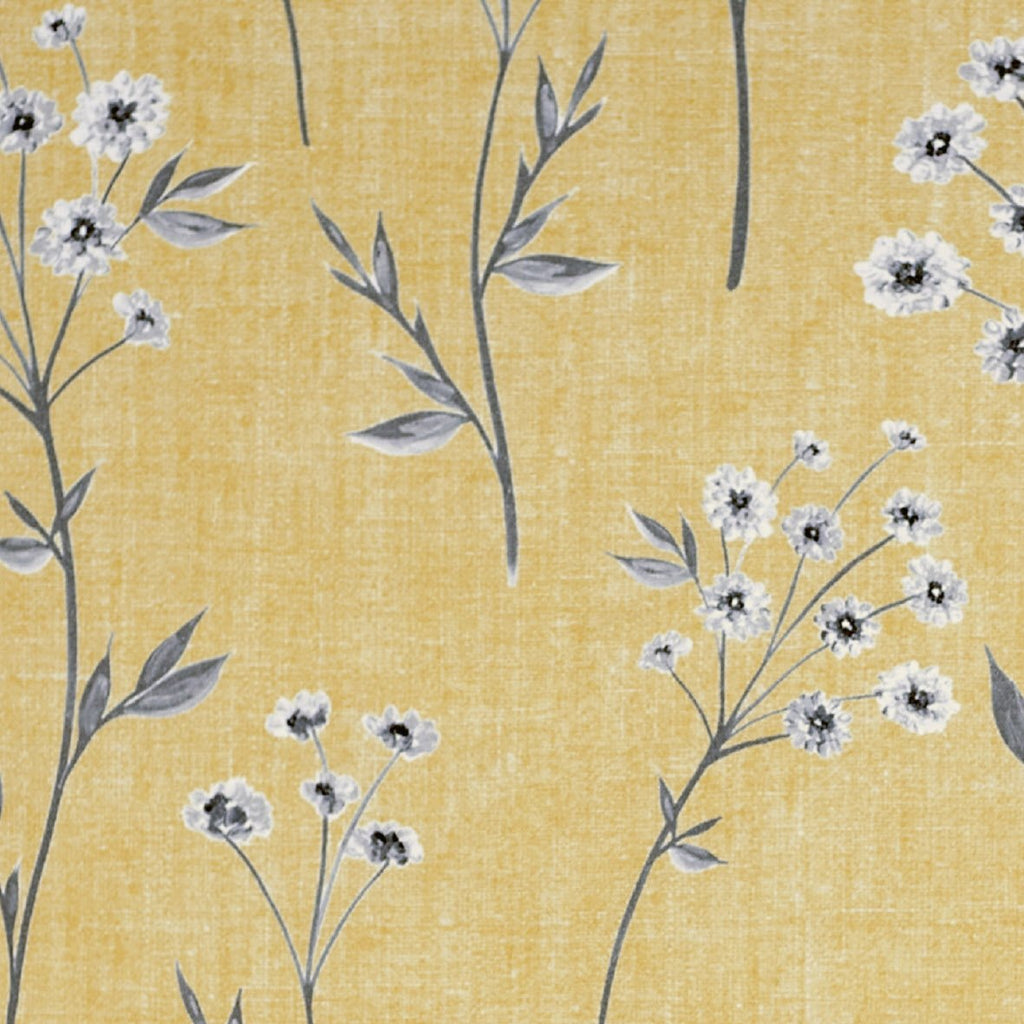 McAlister Textiles Meadow Yellow Floral Cotton Print Roman Blinds Roman Blinds 