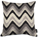 Load image into Gallery viewer, McAlister Textiles Navajo Black + Grey Striped Cushion Cushions and Covers Cover Only 43cm x 43cm 
