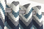 Load image into Gallery viewer, McAlister Textiles Navajo Navy Blue Striped Curtains Tailored Curtains 

