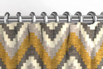 Load image into Gallery viewer, Navajo Yellow + Grey Striped Curtains
