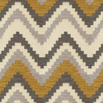 Load image into Gallery viewer, Navajo Yellow + Grey Striped Curtains
