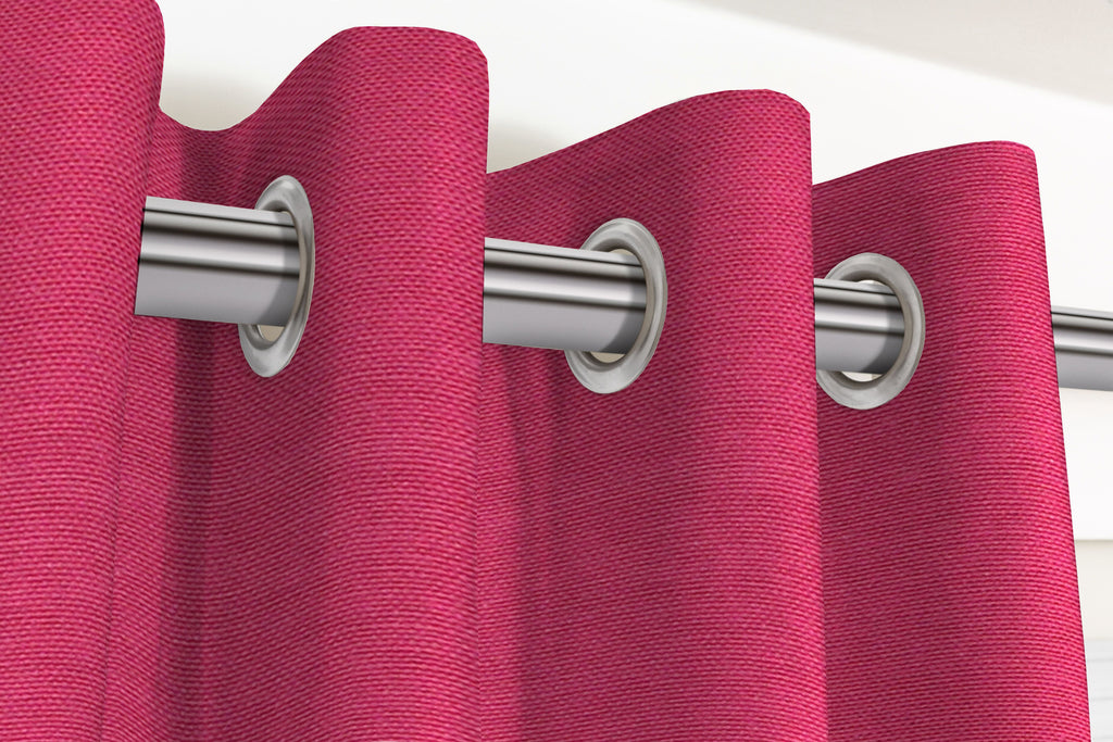 McAlister Textiles Panama Plain Fuchsia Pink Curtains Tailored Curtains 