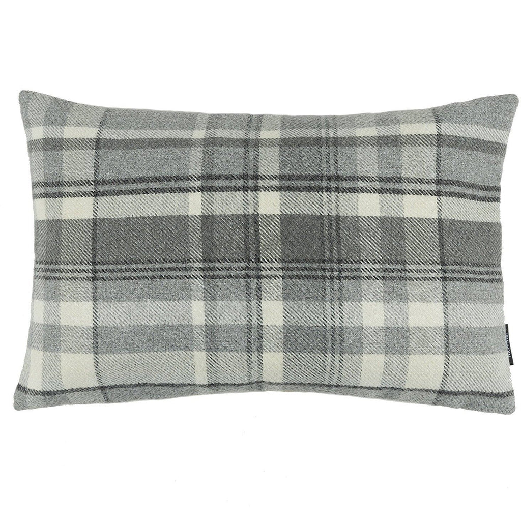 McAlister Textiles Heritage Charcoal Grey Tartan Pillow Pillow Cover Only 50cm x 30cm 