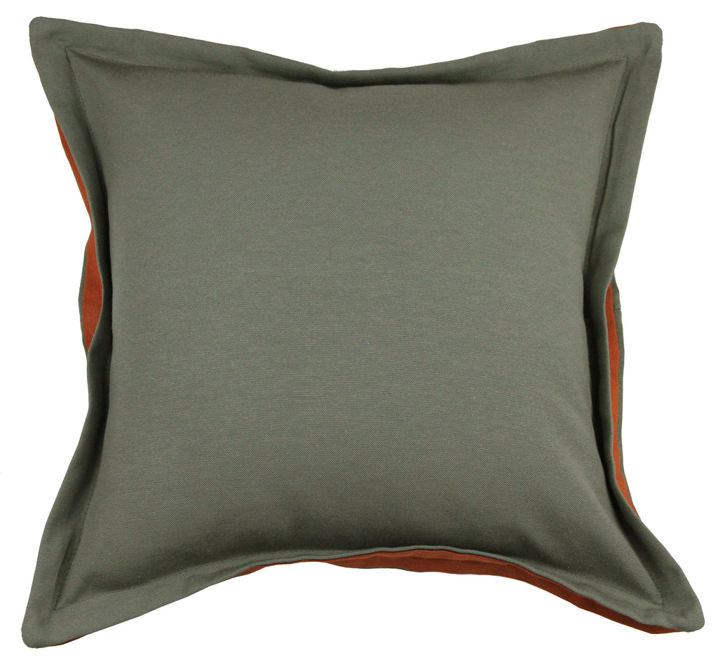 McAlister Textiles Panama Accent Grey + Burnt Orange Cushion Cushions and Covers Cover Only 43cm x 43cm 