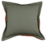 Load image into Gallery viewer, McAlister Textiles Panama Accent Grey + Burnt Orange Cushion Cushions and Covers Cover Only 43cm x 43cm 
