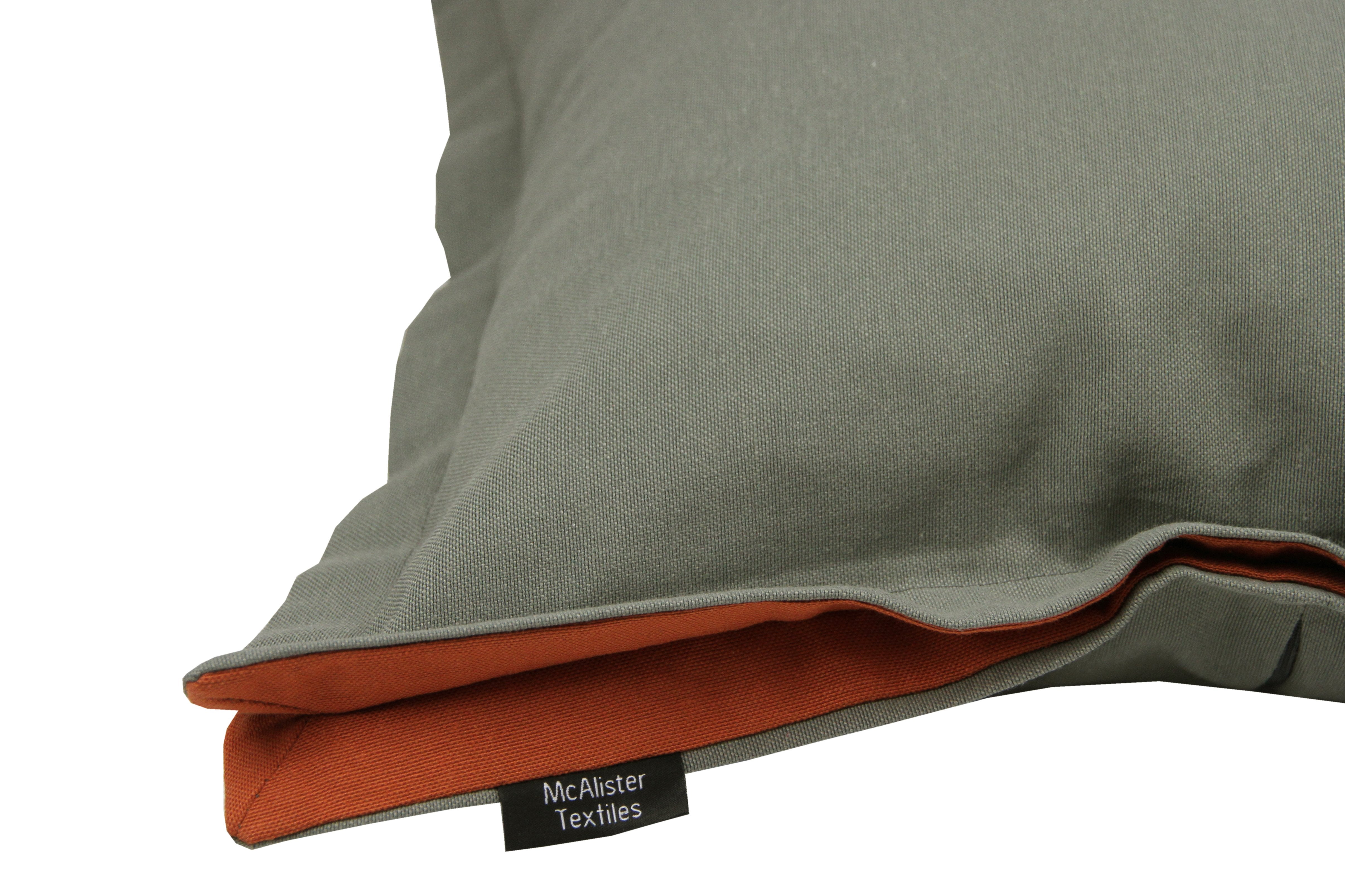 McAlister Textiles Panama Accent Grey + Burnt Orange Cushion Cushions and Covers 