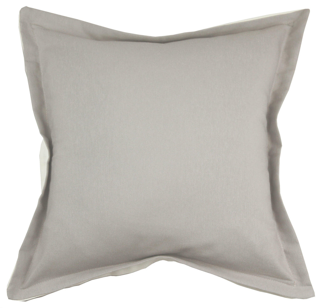 McAlister Textiles Panama Accent Grey + Natural Cream Cushion Cushions and Covers Cover Only 43cm x 43cm 