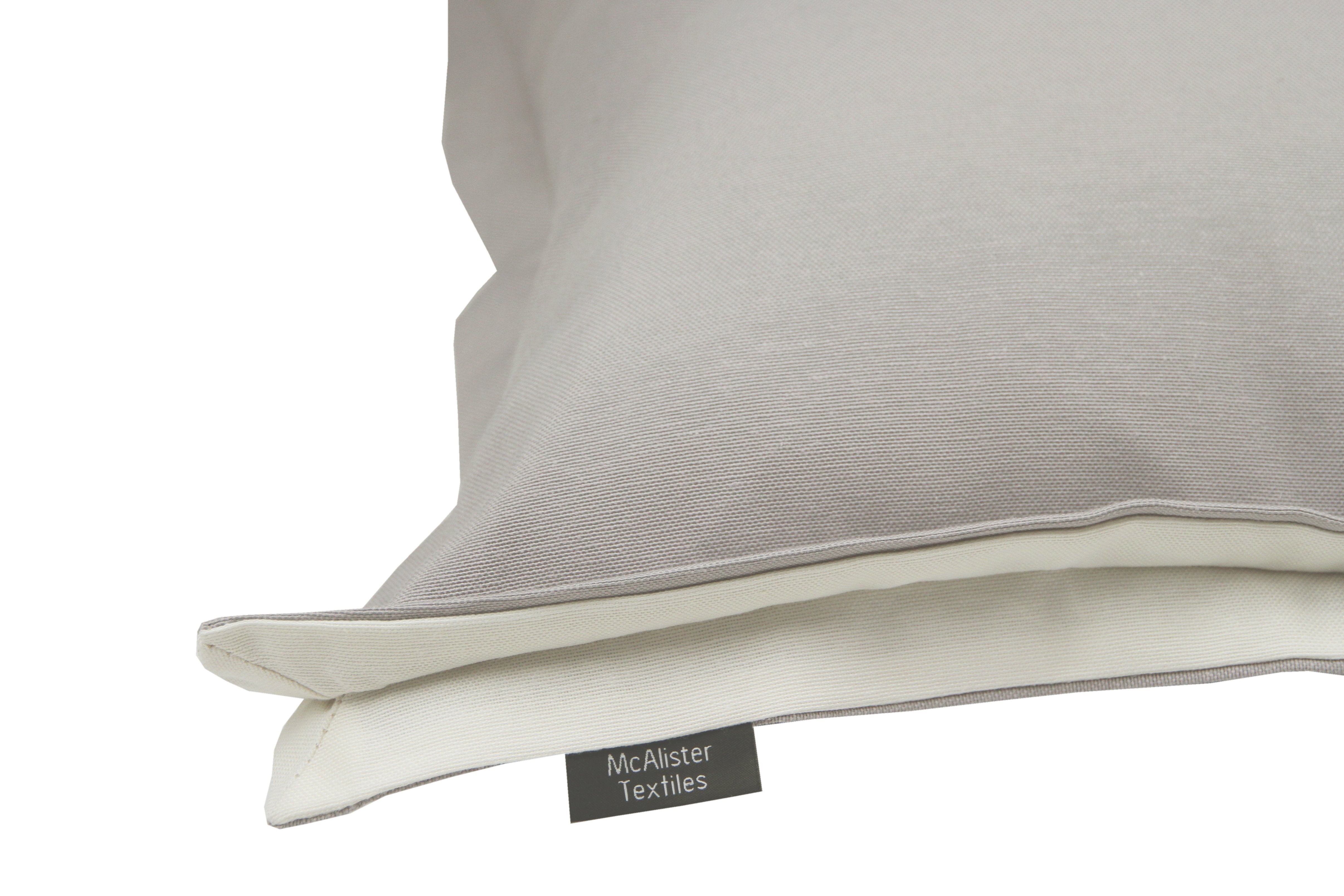 McAlister Textiles Panama Accent Grey + Natural Cream Cushion Cushions and Covers 