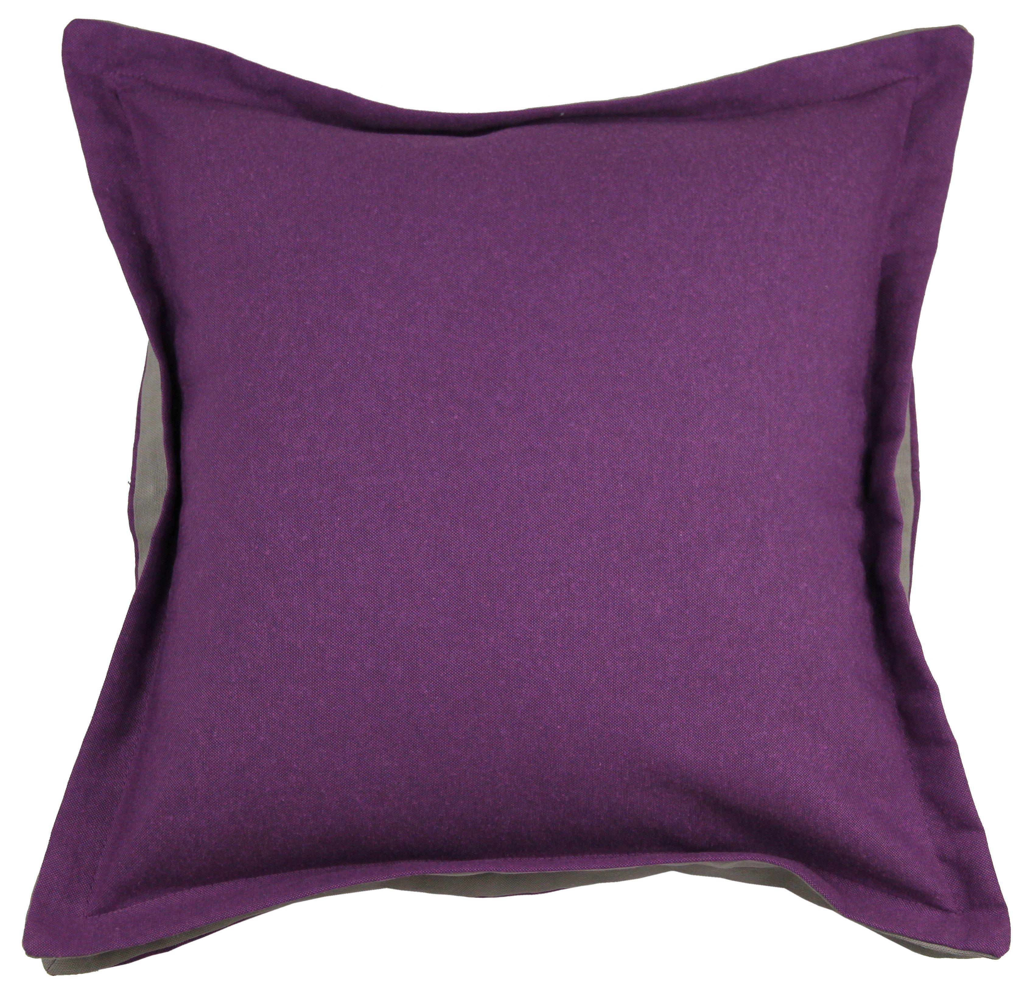 McAlister Textiles Panama Accent Purple + Grey Cushion Cushions and Covers Cover Only 43cm x 43cm 